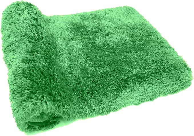 FIFU Bathroom Runner Rug 24" W x 48" L, Bath Mats for Bathroom, Bedroom & Kitchen, Non-Slip Rubber Latex Backing, Comfort & Soft Shower Bathmat & Carpet for Sink, Home & Hallways, Green - ModernBath