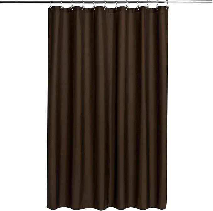 N&Y HOME Fabric Shower Curtain or Liner with Magnets - Brown Shower Curtain for Bathroom with Hotel Quality, Machine Washable - Brown, 72x72 - ModernBath