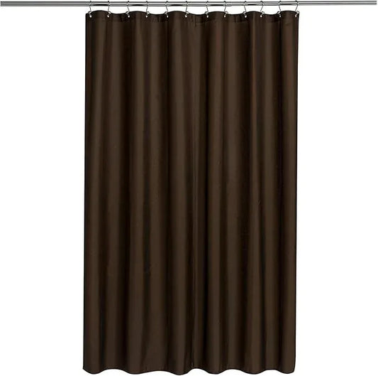 N&Y HOME Fabric Shower Curtain or Liner with Magnets - Brown Shower Curtain for Bathroom with Hotel Quality, Machine Washable - Brown, 72x72 - ModernBath