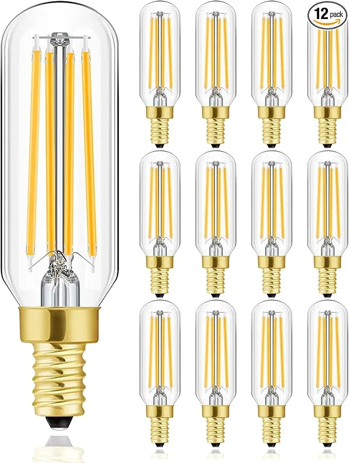 Leools Dimmable E12 LED Bulb 8W Equal 100 watt led Light Bulb Warm White 2700K T6 T25 E12 Candelabra Bulb 100 watt for Chandeliers,Ceiling Fan,Pendant,Wall sconces AC120V 800LM e12 Bulb 12Pack - ModernBath