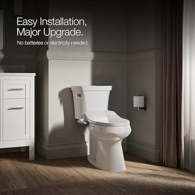 Kohler PureWash M250 Manual Elongated Bidet Toilet Seat, White, Quiet-Close Lid Prevents Slamming, Cool Water, Easy Installation with Quick-Release Hinges, Adjustable Spray Position & Pressure - ModernBath