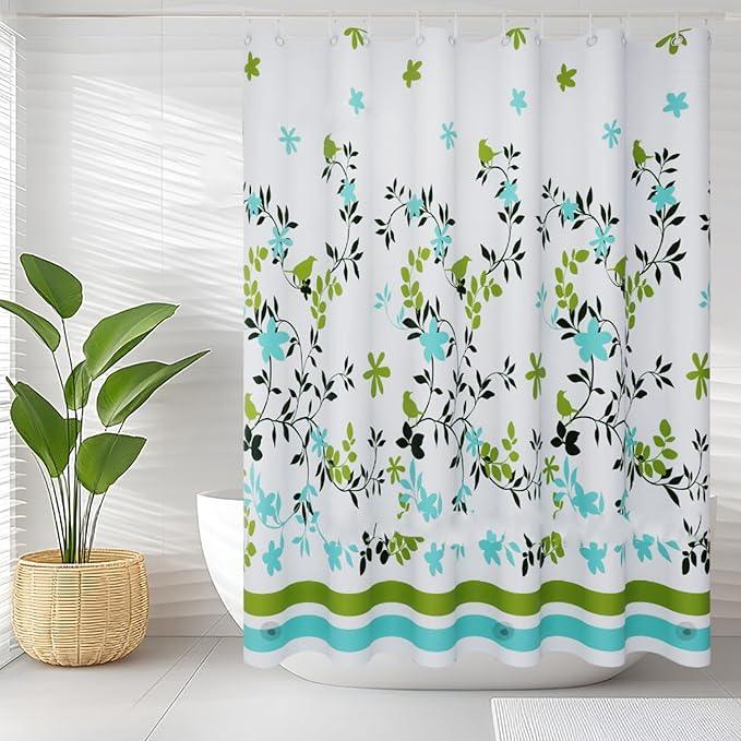TIKABC Shower Curtain Liner, 4G PEVA Shower Liner, Plastic Waterproof Shower Curtains, 72x72 inch with Grommet Holes 3 Magnetic Weights - ModernBath