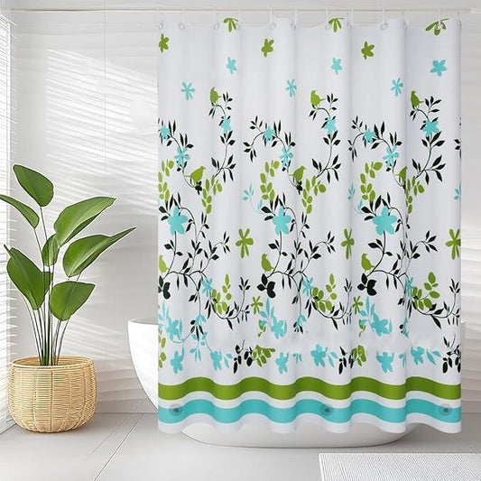 TIKABC Shower Curtain Liner, 4G PEVA Shower Liner, Plastic Waterproof Shower Curtains, 72x72 inch with Grommet Holes 3 Magnetic Weights - ModernBath