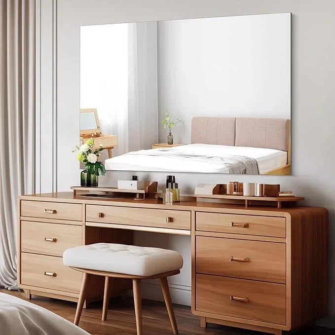 CILIBER Frameless Rectangle Mirror, 36x48 Inch Large Bathroom Mirrors for Wall Over Sink, Upgraded Shatterproof Vanity Mirror with Polished Edge for Bathroom,Bedroom,Living Room and Entryway - ModernBath