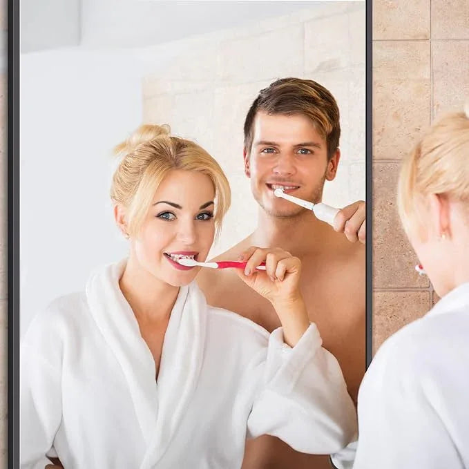 DESBING Black Bathroom Mirror for Wall, 72x30 Inch Rectangle Mirrors with Metal Frame, Modern Vanity Wall Mirror Decor for Entryway Hangs, Bathroom Living Room Horizontal or Vertical - ModernBath