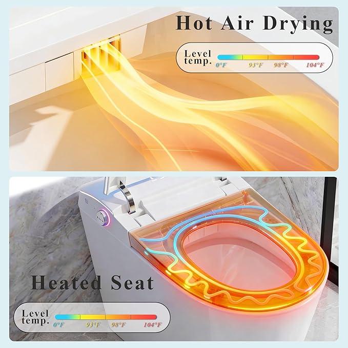 TOTTE One-Piece Smart Toilet, Premium Care with Women's Front Wash, Auto Open Lid, Instant Warm Water & Warm Air Dryer, Self-Cleaning Technology, Built-in Aroma System, Japanese Toilets - ModernBath