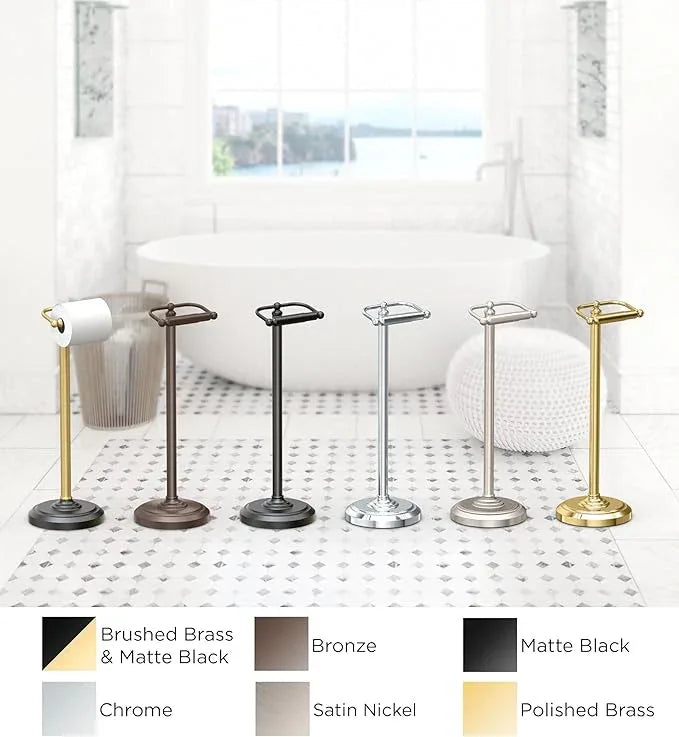 Home Accents Brass Toilet Tissue Holder, 22" H - ModernBath