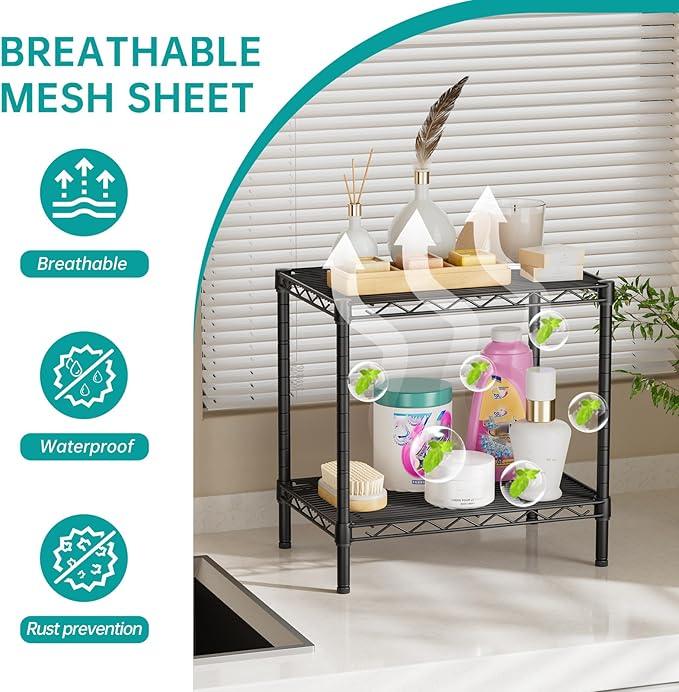 SINGAYE Shelf Closet Wire Shelving：Adjustable Metal Unit for Laundry Room Organization Bathroom Kitchen Home Storage Small Pantry Rack Shelves - ModernBath