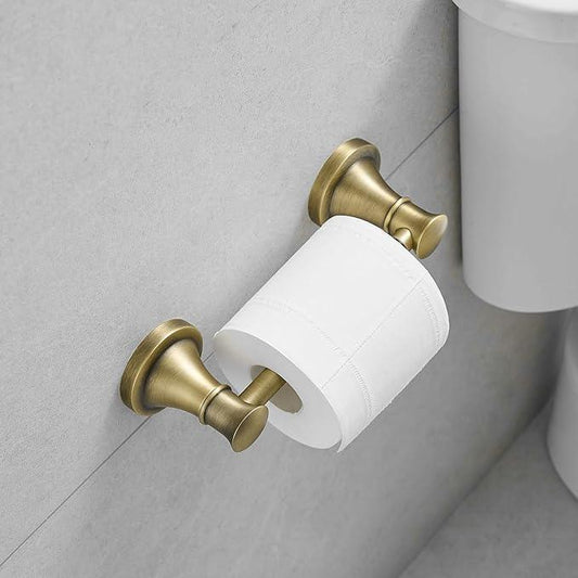 RUMOSE Toilet Paper Roll Holder Bathroom Flexible Pivoting Tissue Handle on Wall Mounted Antique Brass Rustproof Toilet Tissue Roll Holder,Stainless Steel - ModernBath