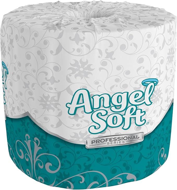 Georgia-Pacific Angel Soft Professional Series Premium 2-Ply Embossed Toilet Paper; 16840; 450 Sheets Per Roll; 40 Rolls Per Case; White - ModernBath