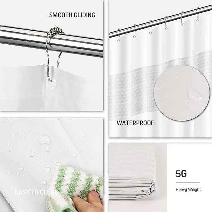 Bathroom Accessories Set,White Bathroom Set,24 Pieces Bathroom Accessory Set with Shower Curtain,Trash Can for Bathroom Accessories Décor and Home Gifts - ModernBath