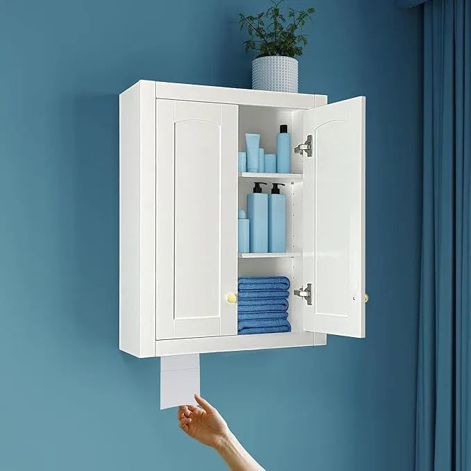 Wall Mount Cabinets Bathroom Wall Cabinet Buffering Hinge,22"x28" inch Over Toilet Storage Cabinet and Adjustable Shelves, Can Hold Toilet Paper and roll Paper Medicine Cabinet - ModernBath
