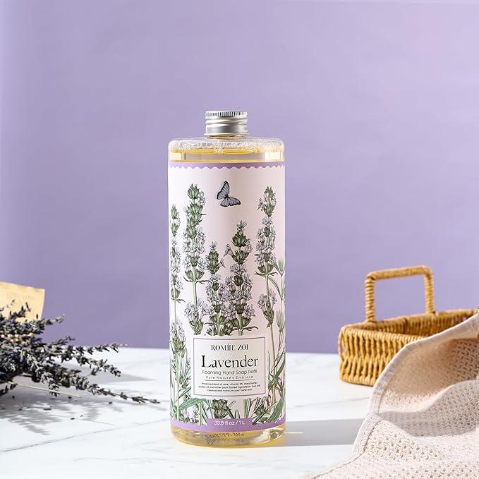 ROMIIE ZOI Foaming Hand Soap Refill, Lavender, Gentle & Moisturizing Formula, 1 L/ 33.8 FL OZ - ModernBath