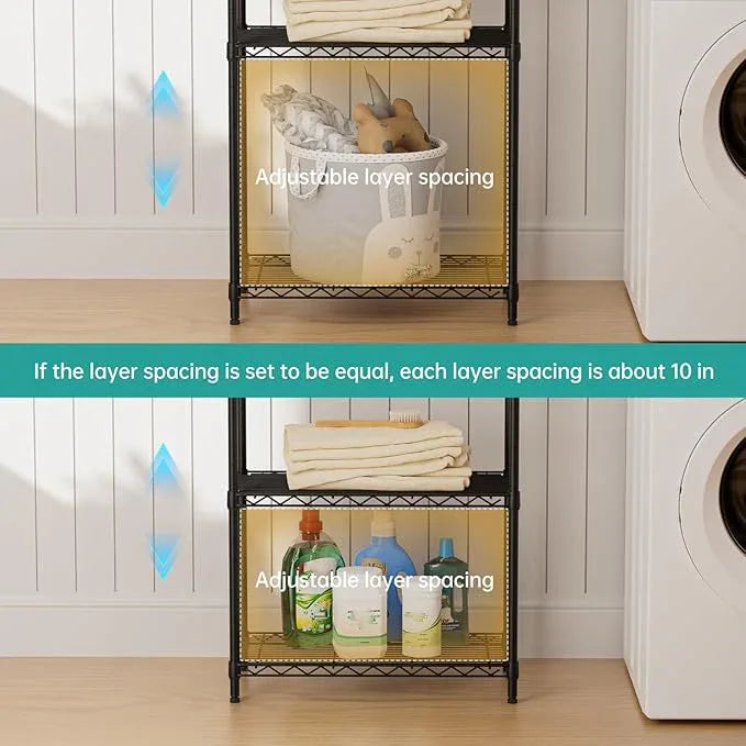 SINGAYE Shelf Closet Wire Shelving：Adjustable Metal Unit for Laundry Room Organization Bathroom Kitchen Home Storage Small Pantry Rack Shelves - ModernBath