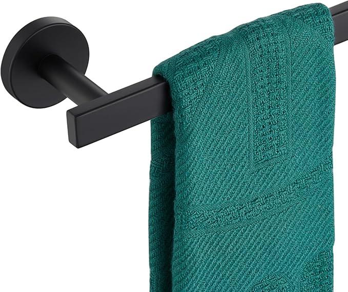 24 Inch Bathroom Towel Racks Bath Towel Bars Kitchen Towel Holder Towel Rails Wall Mounted SUS304 Stainless Steel Matte Black AN4001MB-L24 - ModernBath