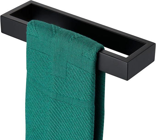 KOKOSIRI Towel Ring Matte Black Hand Towel Bar Holder 9-Inch Kitchen Rack Stainless Steel for Bathroom Hardware Wall Mounted, 1 Pack B4008BK-L9 - ModernBath