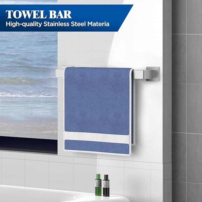 LACHILL 10-Pieces Brushed Nickel Bathroom Accessories Set, Bath Towel Bar Set, SUS 304 Stainless Steel Bathroom Hardware Set, Towel Holder, Towel Racks for Bathroom Wall Mounted - ModernBath