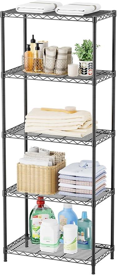 SINGAYE Shelf Closet Wire Shelving：Adjustable Metal Unit for Laundry Room Organization Bathroom Kitchen Home Storage Small Pantry Rack Shelves - ModernBath