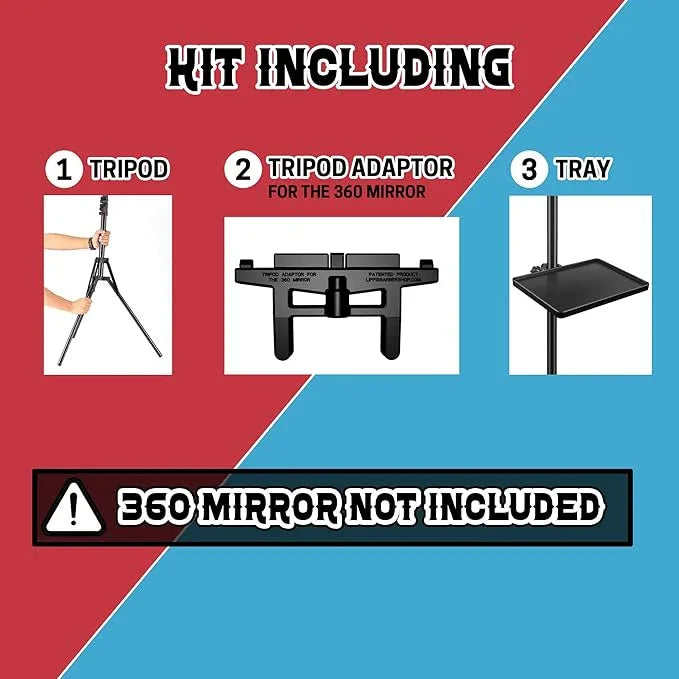 LIPFISBARBERSHOP.COM Tripod Adapter for Standard Size 360° Mirror – Compatible with Adjustable Tripods for Stable, Precise Positioning - ModernBath