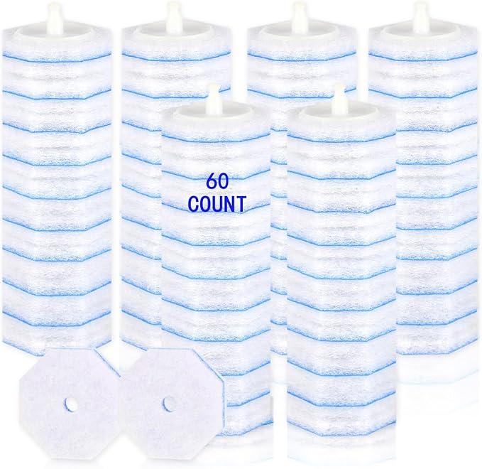 Shu Yuan 60 Count Disposable Toilet Wand Refills for Toilet Wand, 5X Cleaning Power Scrubber Refill, Bathroom Cleaning Supplies, No Falling Apart, Fresh Fragrance - ModernBath