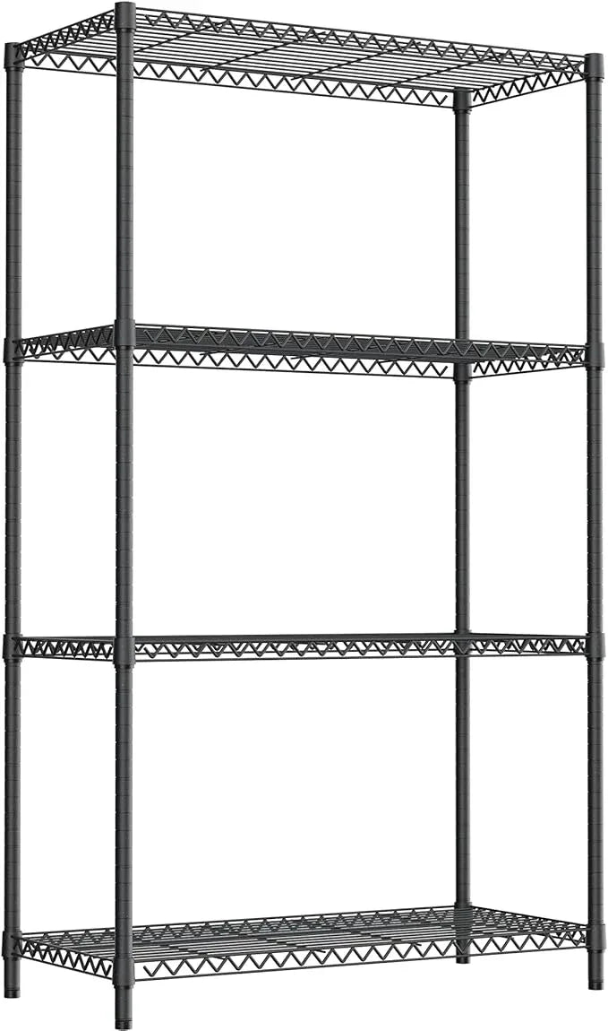 Standing Shelf Units Wire Rust-Proof Outdoor Storage Shelving 4-Tier Utility Shelving Unit for Garden Home,Kitchen,Office Dark Grey 17.7" D x 35.5" W x 59.4" H - ModernBath