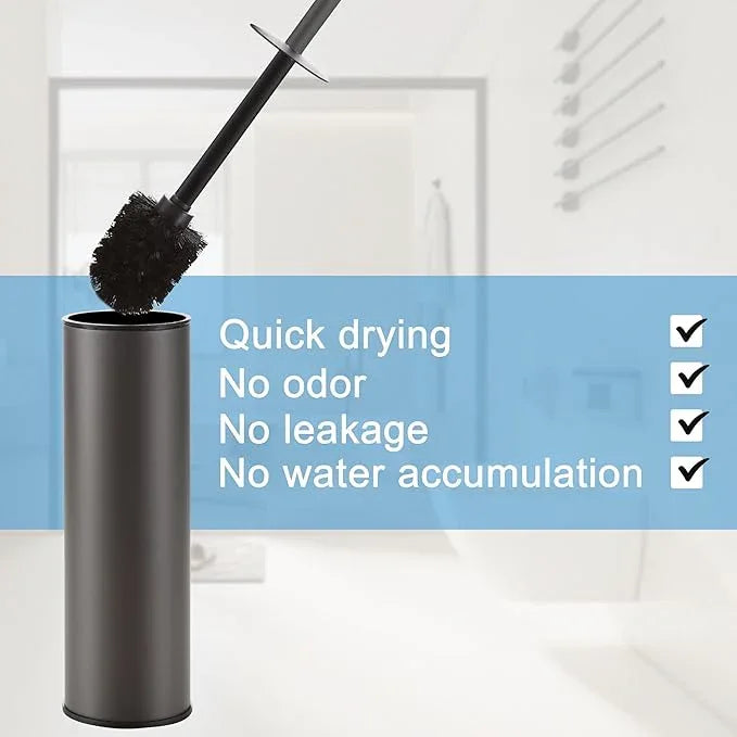 BGL Gunmetal Grey Toilet Brush and Holder,Stainless Steel Toilet Brushes for Bathroom with Holder - ModernBath
