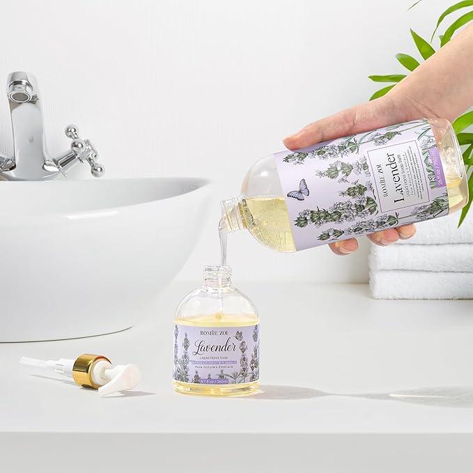 ROMIIE ZOI Liquid Hand Soap Refill, Lavender, Gentle & Moisturizing Formula, 750 ML/ 26 FL OZ - ModernBath