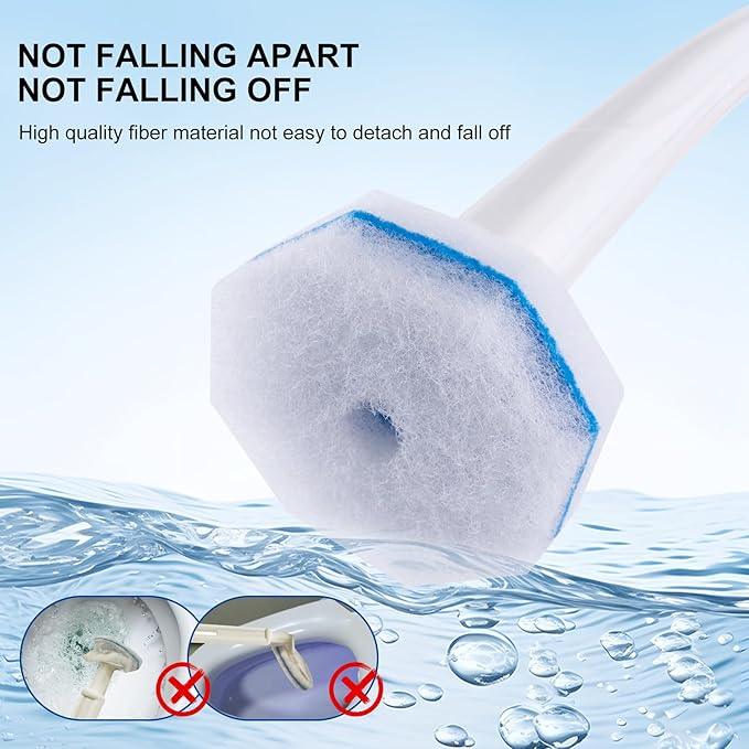 LufamlyGo Upgraded 60pcs Toilet Wand Refills fits Clorox Toilet Wand, Thickened Cleaning Layer, Won’t Fall Apart, Disposable Bathroom Cleaning Scrub Pads with Fresh Scent, for Home & Commercial Use - ModernBath