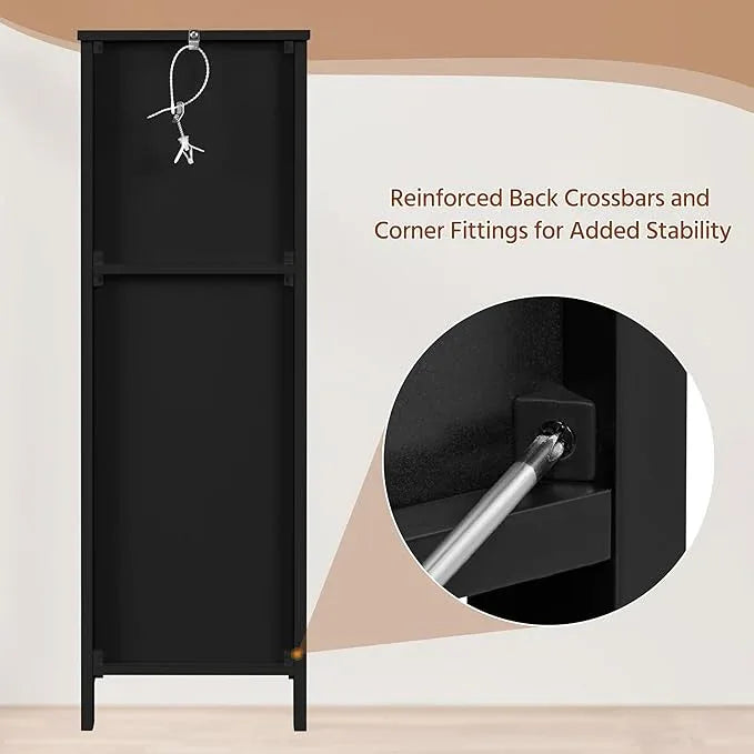 Yaheetech Bathroom Storage Cabinet, Small Floor Cabinet with 2 Removable Drawers, Slim Storage Organizer Rack Stand for Bathroom/Kitchen/Corner/Small Space,Black - ModernBath