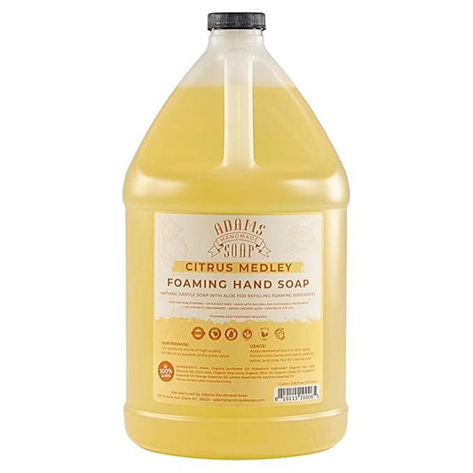 Adams Handmade Soap Liquid Foaming Soap 1 Gal - Citrus Medley - ModernBath