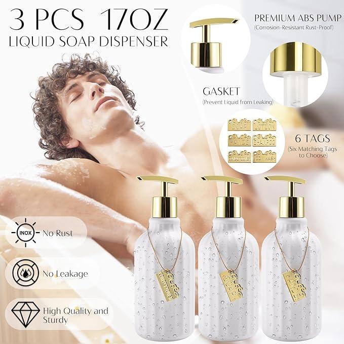 WSBArt 32PCS Bathroom Accessories Set Bathroom Set,White Shower Curtain Set,Bath Towel Set,Hand Towel,Toilet Brush,Trash Can & 3PCS Soap Dispenser - ModernBath