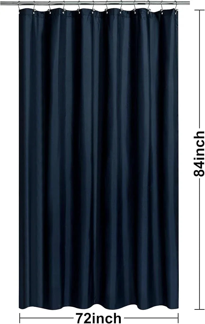 N&Y HOME Fabric Shower Curtain or Liner Extra Long 72 x 84 Inches - Hotel Quality, Machine Washable, Water Repellent - Navy Blue, 72x84 - ModernBath