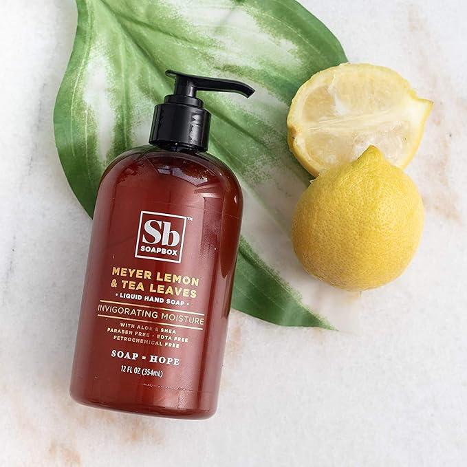 Soapbox Liquid Hand Soap Refill, Meyer Lemon & Tea Leaves, Gentle & Moisturizing Hand Wash for Kitchen and Bathroom, Vegan & Cruelty Free, 64oz Half Gallon Refill (Pack of 1) - ModernBath