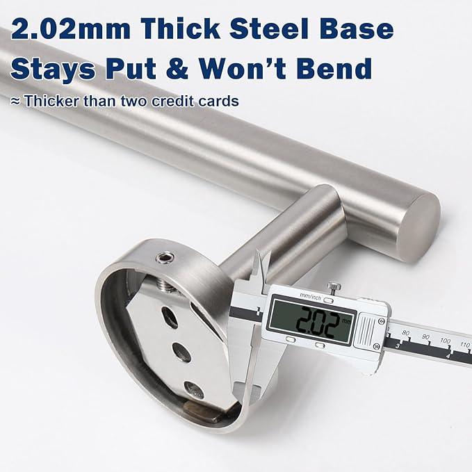 NearMoon Hand Towel Holder/Towel Ring, Thicken Stainless Steel Hand Towel Bar for Bathroom, Rustproof Wall Mounted Towel Rack, Contemporary Style Bath Accessories, 9 Inch (2 Pack, Brushed Nickel) - ModernBath