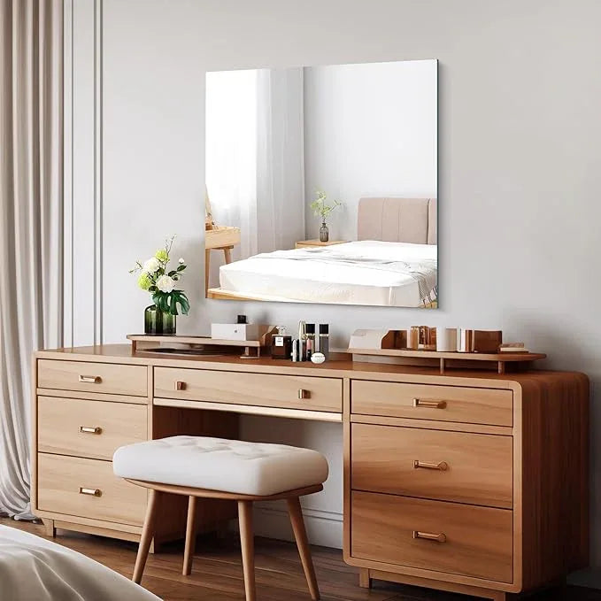 CILIBER 30x30 inch Frameless Bathroom Mirror, Square Frameless Mirrors for Wall, Upgraded Shatterproof Vanity Mirror 3mm Tempered Glass Lightweight Design for Bathroom Bedroom Living Room and Entryway - ModernBath