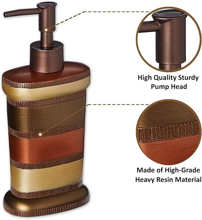 Zahari Home 4pc Contempo Stylish Bathroom Accessories Set Shower Soap Dispenser, Tumbler, Tooth Brush Holder and Soap Holder Luxury Contemporary Decor Unique Design Modern Bathroom Shower Set - ModernBath