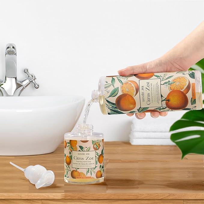 ROMIIE ZOI Foaming Hand Soap Refill, Citrus, Gentle & Moisturizing Formula, 1 L/ 33.8 FL OZ - ModernBath