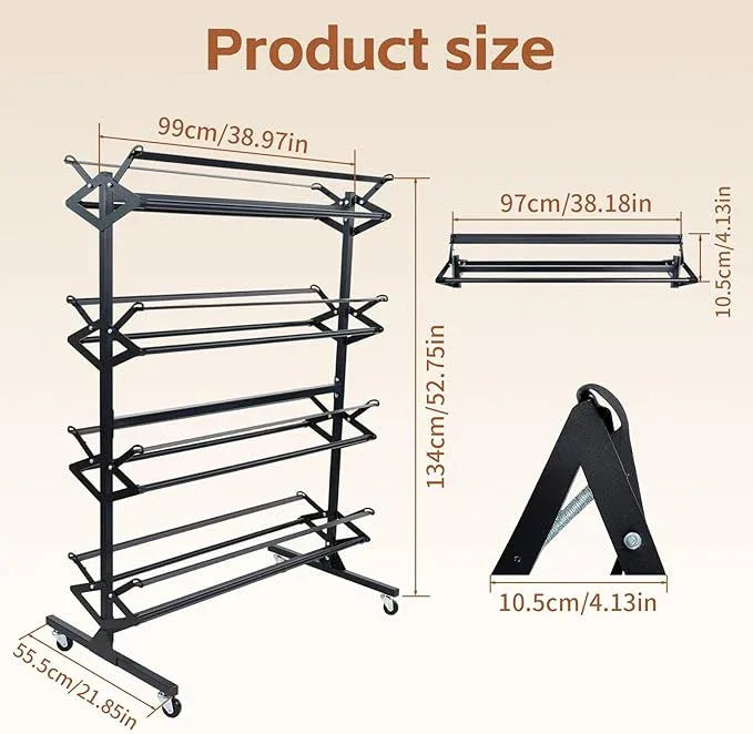 Large Paper Roll Dispenser Holder, Butcher Paper Roll Dispenser Rack and Cutter Holds Up to 8 Roll 36'' W Roll, Great for Butcher, Craft, Gift Wrap & Art Kraft Rolls - ModernBath