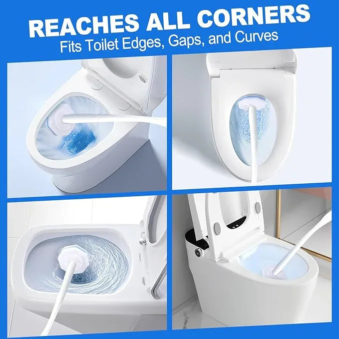 Zeefpod 200 Count Disposable Toilet Brush,Toilet Cleaner Wand Refills Compatible with Most Toilet Brushes- No Falling Apart, Fresh Fragrance，4X Cleaning Power，Bathroom Cleaning. - ModernBath