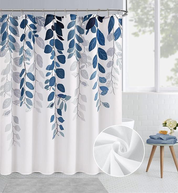BOODII Blue Eucalyptus Shower Curtain for Bathroom Floral Watercolor Leaves Spring Shower Curtain Vines Botanical Natural Nature Vine Bathroom Decor 72x96 - ModernBath