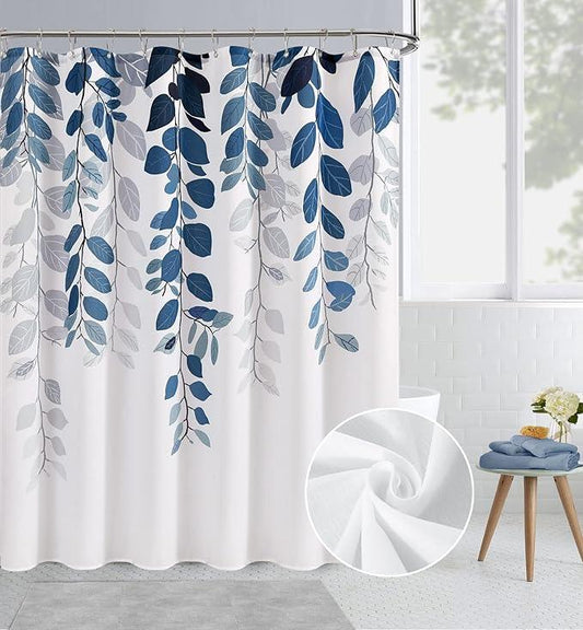 BOODII Blue Eucalyptus Shower Curtain for Bathroom Floral Watercolor Leaves Spring Shower Curtain Vines Botanical Natural Nature Vine Bathroom Decor 72x96 - ModernBath