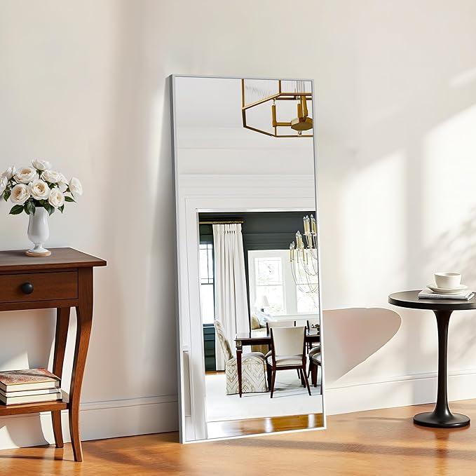 KOCUUY Large Silver Mirror, 60"x24" Rectangle Bathroom Mirror for Wall, HD Tempered Glass, Anti-Rust Frame, Modern Design for Bathroom, Bedroom, Living Room, Entryway - ModernBath