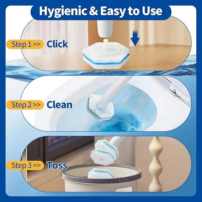 Swilsweep 40 Count Toilet Bowl Wand Refills, Disposable Toilet Cleaner Refills, Disposable Wand Heads Compatible with Clorox and The Most Toilet Brushes - ModernBath