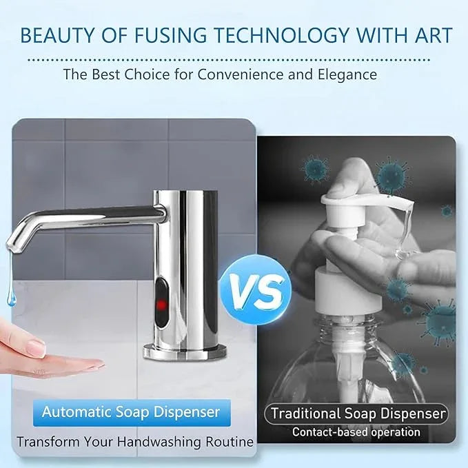 Automatic Soap Dispenser Touchless for Kitchen and Bathroom, Sink Built in Commercial Electric Soap Dispenser,Upgraded Infrared Sensors, with Bottle and Pump Electroplated 33.81oz/1000ml - ModernBath