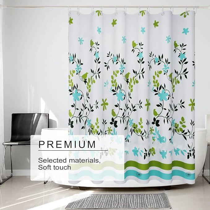TIKABC Shower Curtain Liner, 4G PEVA Shower Liner, Plastic Waterproof Shower Curtains, 72x72 inch with Grommet Holes 3 Magnetic Weights - ModernBath
