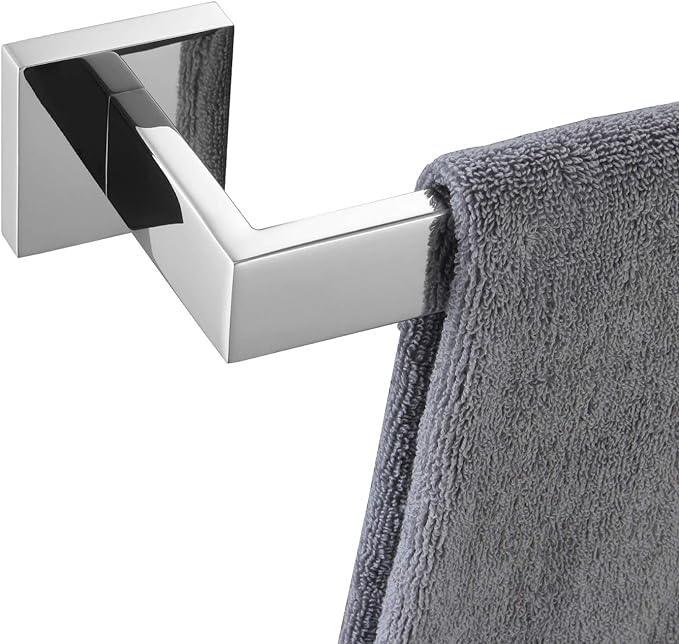 KOKOSIRI 24-Inch Single Towel Bar, Bathroom Kitchen Towel Holder, Wall Mounted SUS304 Stainless Steel Towel Rack, Polished Chrome, B4003CH-L24 - ModernBath