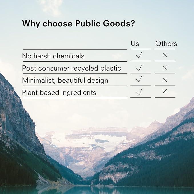 Public Goods Hand Soap | Cleansing Soap for Kitchen & Bathroom | Made with Natural Essential Oils | Paraben & Sulfate Free | Vegan Friendly | Made in Canada | 12 Fl Oz Bottle with Dispenser Pump - ModernBath