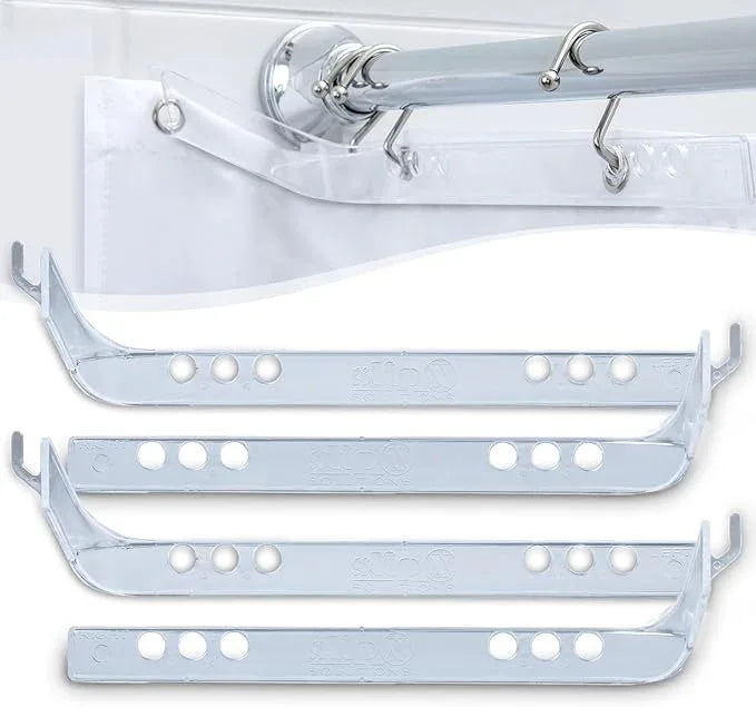 SlipX Solutions No Mess Splash Guard for Shower & Bathtub Curtain Liners | Bath Accessories to Keep Water Where It Belongs for Non-Slip Bathroom Floor | Adhesive Free, Easy to Attach | 2 Per Pack - ModernBath