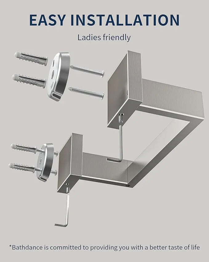 BATHDANCE Brushed Nickel Toilet Paper Holder Wall Mount, Square Stainless Steel Rustproof Double Post Pivoting Tissue Roll Holder for Bathroom, Commercial Toilet Paper Dispenser, Sliver - ModernBath