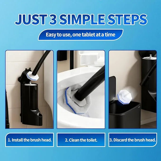 Disposable Toilet Bowl Brush with 36 Toilet Wand Refills Pads Replacement Heads, Toilet Cleaning Stick,Toilet Bowl Cleaner Wands Holder and Set, Toilet Cleaning System Starter Kit - ModernBath